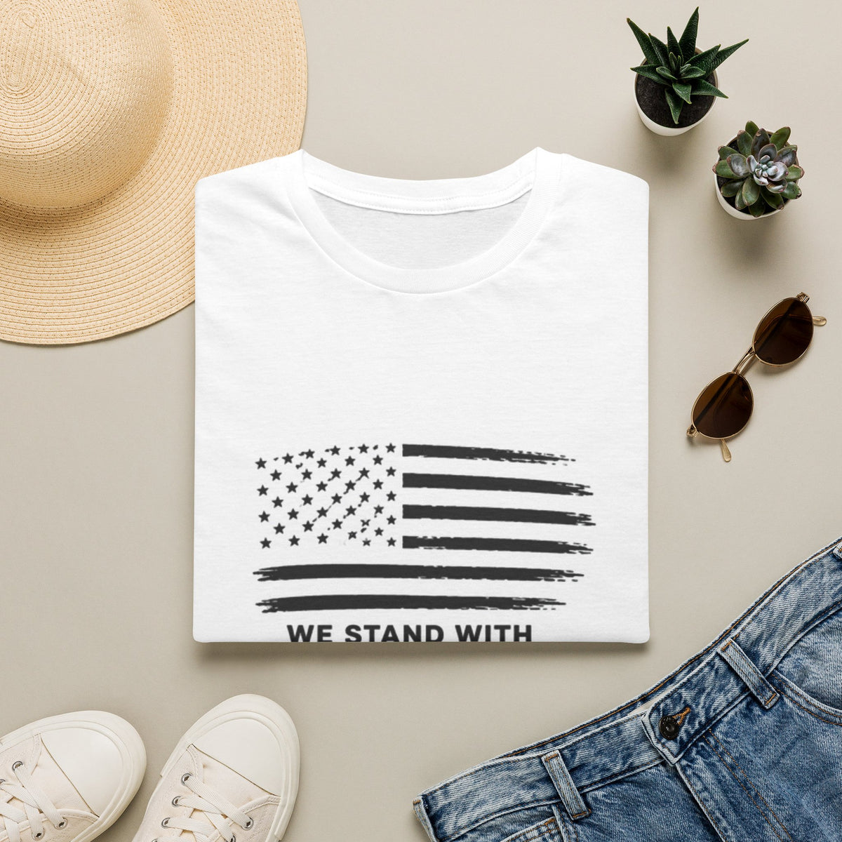 We Stand With Jaxson T-Shirt — American Flag Support Tee